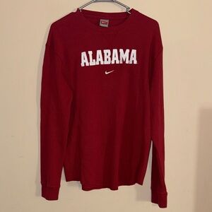 Nike Red Alabama Long Sleeve Shirt Thermal Y2K L